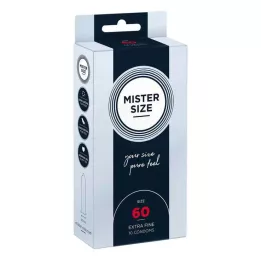 MISTER Preservativos tamanho 60, 10 peças