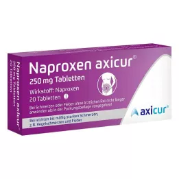 NAPROXEN comprimidos de axicur 250 mg, 20 unidades