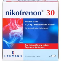 NIKOFRENON 30 adesivos transdérmicos Heumann, 14 unidades