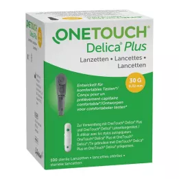 ONE TOUCH Lancetas de agulha Delica Plus, 100 unidades
