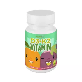 VITAMIN D3+K2 Comprimidos mastigáveis infantis veganos, 120 unidades