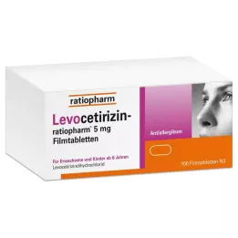 LEVOCETIRIZIN-ratiopharm 5 mg comprimidos revestidos por película, 100 unidades