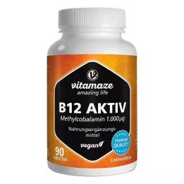 B12 AKTIV 1.000 µg comprimidos veganos, 90 unidades