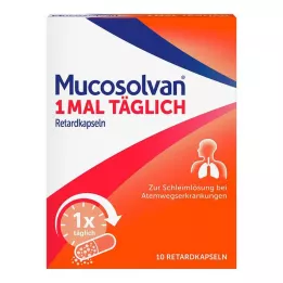 MUCOSOLVAN Cápsulas de liberação prolongada 1 vez ao dia, 10 unidades