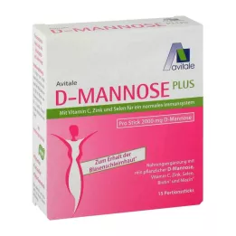 D-MANNOSE PLUS 2000 mg Sticks com vitaminas e minerais, 15X2,47 g