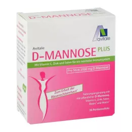 D-MANNOSE PLUS 2000 mg Sticks com vitaminas e minerais, 30X2,47 g