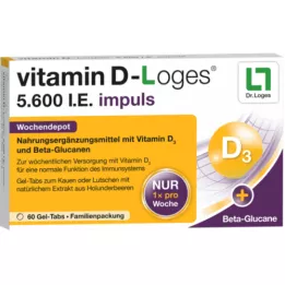 VITAMIN D-LOGES Depósito semanal de impulso de 5.600 UI KTA, 60 peças