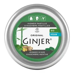 Gengibre Ginjer Pastilhas Hortelã Orgânica, 40 g