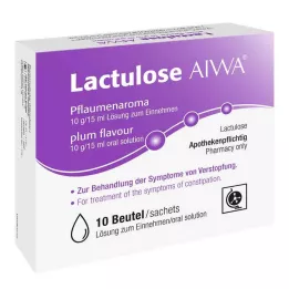 LACTULOSE AIWA Sabor ameixa 10 g/15 ml solução para um, 10X15 ml