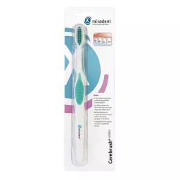 MIRADENT Carebrush orto escova de dentes branca/verde, 1 pc