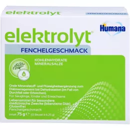 HUMANA Caixa dobrável de pó de erva-doce com eletrólito, 75 g