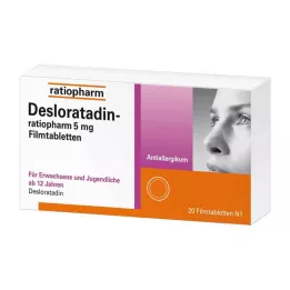 DESLORATADIN-ratiopharm 5 mg comprimidos revestidos por película, 20 unidades