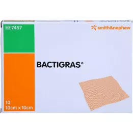 BACTIGRAS gaze de parafina antisséptica 10x10 cm, 10 unidades