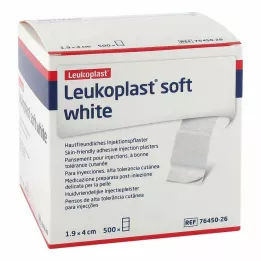 LEUKOPLAST adesivos de injeção brancos macios, 19x40 mm, 500 unidades