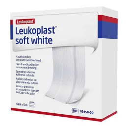Leukoplast gesso macio branco rolo de 4 cm x 5 m, 1 peça
