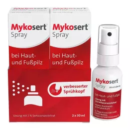 MYKOSERT Spray para fungos na pele e nos pés, 2X30 ml