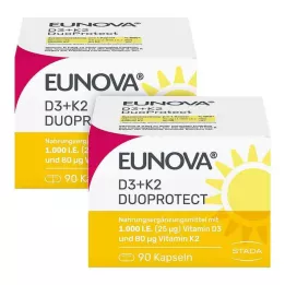 EUNOVA DuoProtect D3+K2 1.000 UI/80 μg cápsulas combinadas, 2x90 unidades