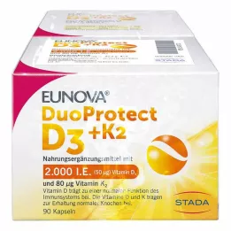 EUNOVA DuoProtect D3+K2 2.000 UI/80 μg cápsulas combinadas, 2x90 unidades