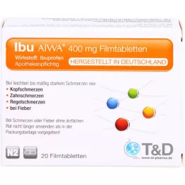 IBU AIWA Comprimidos revestidos por película de 400 mg, 20 unidades