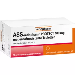 ASS-ratiopharm PROTECT comprimidos de suco gástrico de 100 mg, 50 unidades