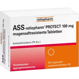 ASS-ratiopharm PROTECT comprimidos gastrorresistentes de 100 mg, 100 unidades