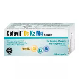 CEFAVIT D3 K2 Mg 7.000 UI cápsulas duras, 60 unidades