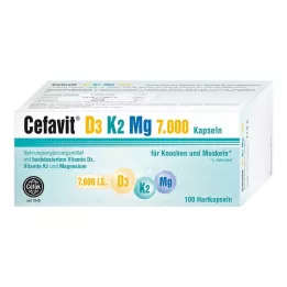 CEFAVIT D3 K2 Mg 7.000 UI cápsulas duras, 100 unidades