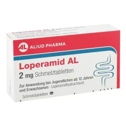 Loperamida AL 2 mg comprimidos orodispersíveis, 12 unidades