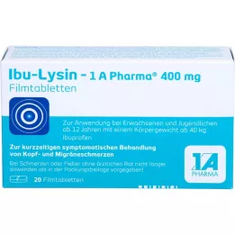 IBU-LYSIN 1A Pharma 400 mg comprimidos revestidos por película, 20 unidades
