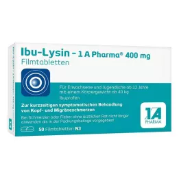 IBU-LYSIN 1A Pharma 400 mg comprimidos revestidos por película, 50 unidades