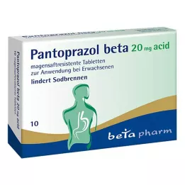 PANTOPRAZOL beta 20 mg comprimidos gastro-resistentes ao ácido, 10 unidades
