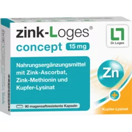 ZINK-LOGES conceito cápsulas de suco gástrico de 15 mg, 90 unidades