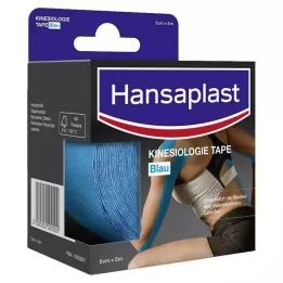 HANSAPLAST Fita de Cinesiologia Esportiva 5 cmx5 m azul, 1 peça