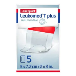Leukomed® T plus pele sensível 5x7,2 cm, 5 unid