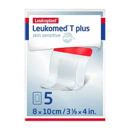 Leukomed® T plus pele sensível 8x10 cm, 5 unid