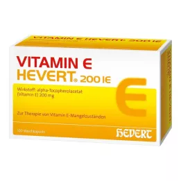 VITAMIN E HEVERT Cápsulas moles de 200 UI, 100 unidades