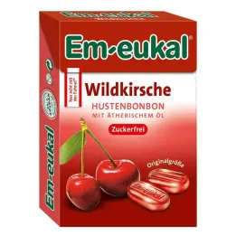 EM Doces Eukal cereja silvestre caixa sem açúcar, 50 g