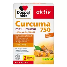 DOPPELHERZ Curcuma 750 cápsulas, 60 peças