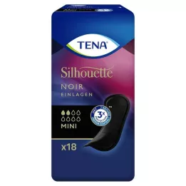 TENA SILHOUETTE Palmilhas mini noir, 18 peças