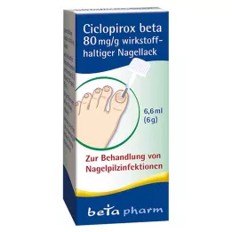 CICLOPIROX beta 80 mg/g ingrediente ativo esmalte, 6,6 ml