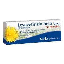 Comprimidos revestidos por película de levocetirizina beta 5 mg (6 peças)