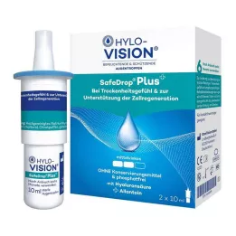 HYLO-VISION Colírio SafeDrop Plus, 2X10 ml