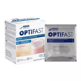 OPTIFAST Bebida Morango em Pó, 8X55 g