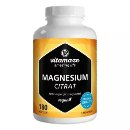 MAGNESIUMCITRAT Cápsulas veganas de 360 mg, 180 unidades
