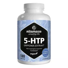 5-HTP Cápsulas veganas de alta dosagem de extrato de Griffonia de 200 mg, 180 unidades