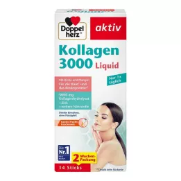 DOPPELHERZ Colágeno 3000 Sticks Líquidos, 14 unidades