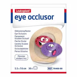 LEUKOPLAST oclusor ocular 5,5 cmx7,6 cm, 30 unid