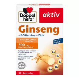 DOPPELHERZ Ginseng 250 + vitaminas B + cápsulas de zinco, 30 unidades