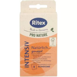 RITEX PRO NATURE INTENSIV Preservativos, 8 unidades