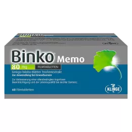 BINKO Memo 80 mg comprimidos revestidos por película, 60 unidades